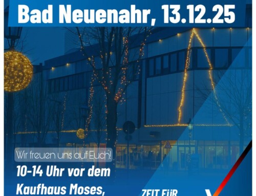 Der AfD Kreisverband Ahrweiler lädt zum Info-Stand in Bad Neuenahr ein